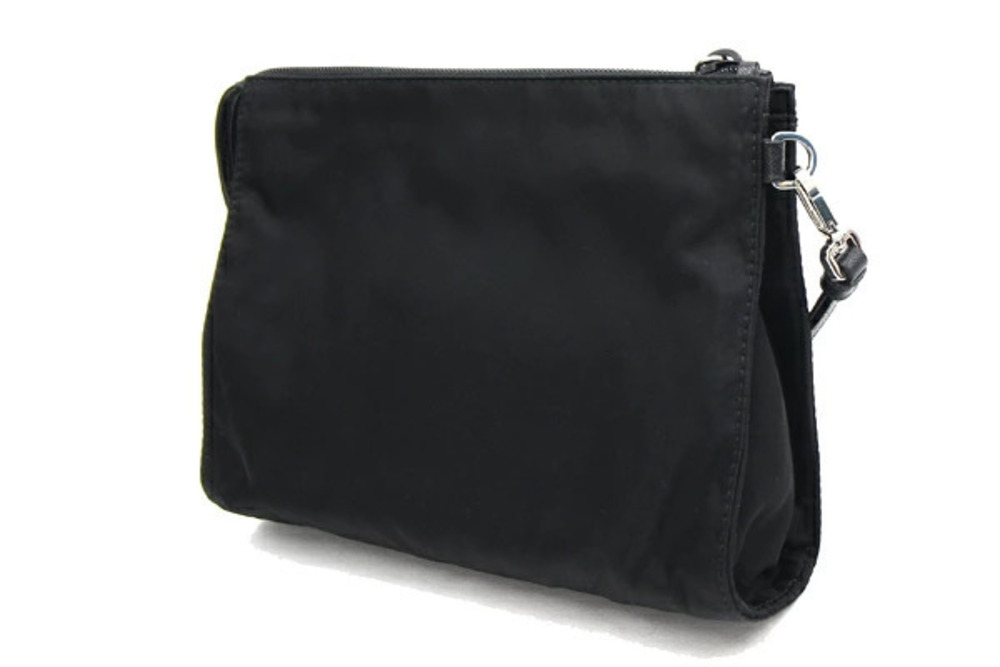 Prada Clutch Black Shoulder Bag Leather Clutch Black